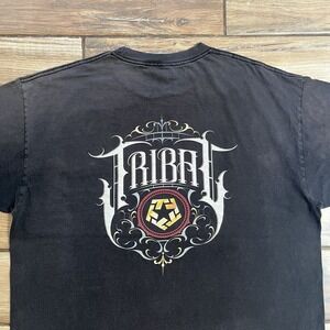 Tribal Gear Y2K Graffiti Graphic T Shirt Men's XXL Skater Grudge Black